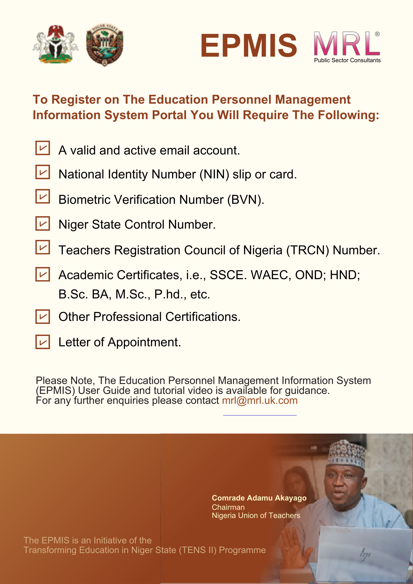 Required Documents Checklist